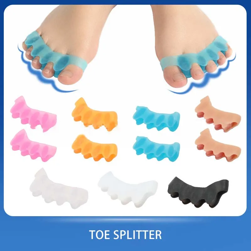 2pcs New Protective Toes Separator Suitable Bunion Corrector Material Soft Gel Straightener Spacers Stretchers Care Tool