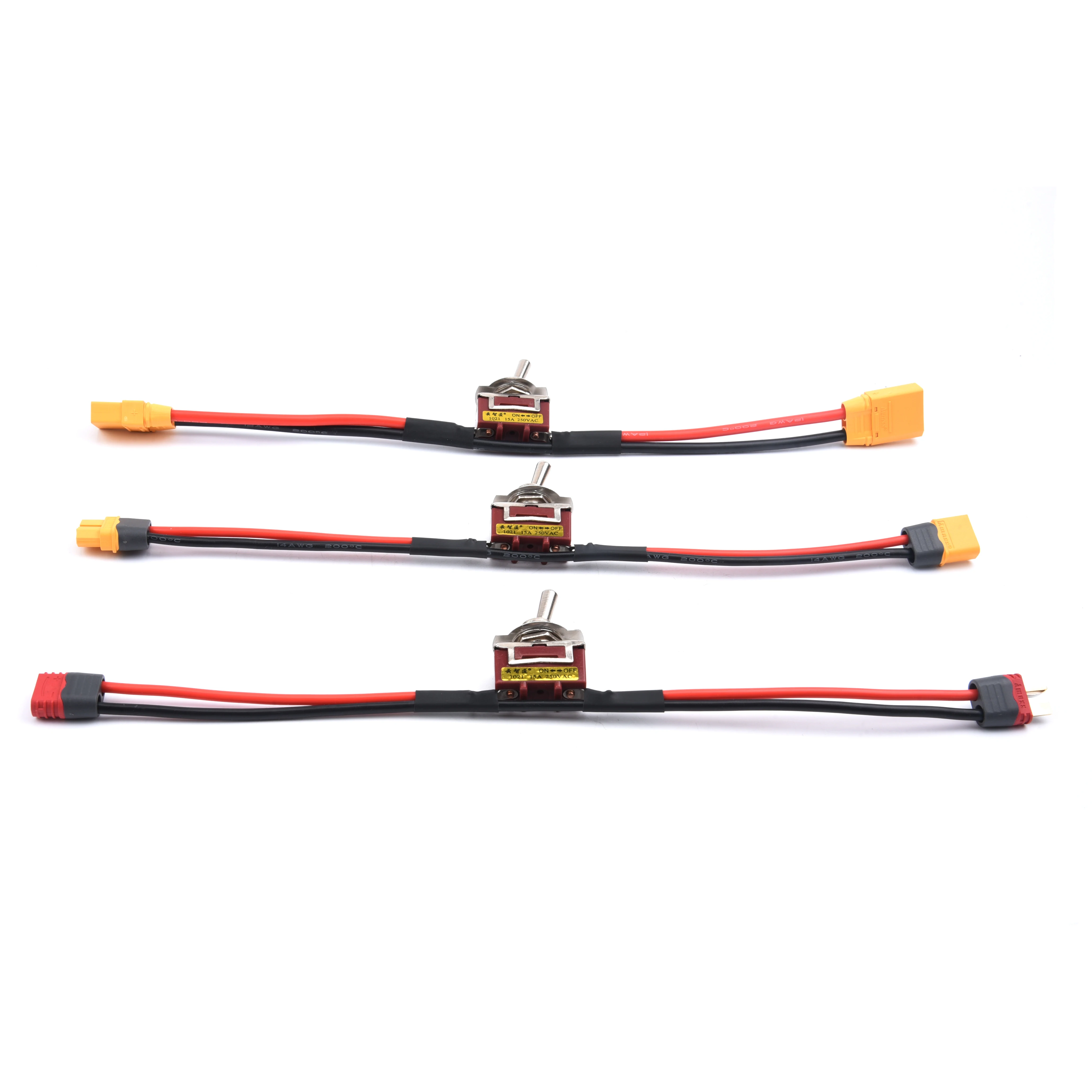 Large Current High Load Switch XT60 XT90 T-Plug Power ON-OFF Toggle 12/14AWG for eBike RC Airplane ESC Motor Connecting Adapter