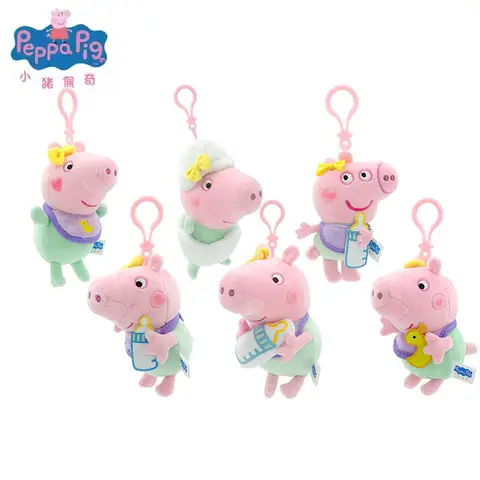 Echtes Peppa Pig Evie 12-19 cm Evy Peppa George Dinosaurier Bär Papa Mama Jungen Mädchen Geburtstagsgeschenk Spielzeug Weihnachtspuppe Heißer Verkauf
