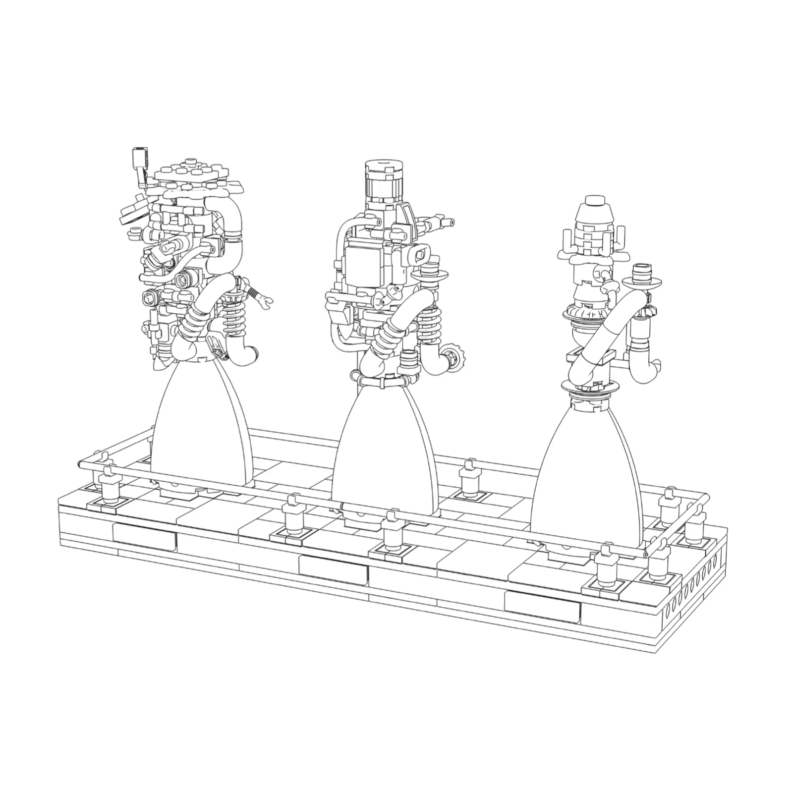 

Mold King 10247, ракетный двигатель Raptor, строительные блоки, модель науки и образования, силовой привод, детская игрушка STEM, креативный подарок для взрослых