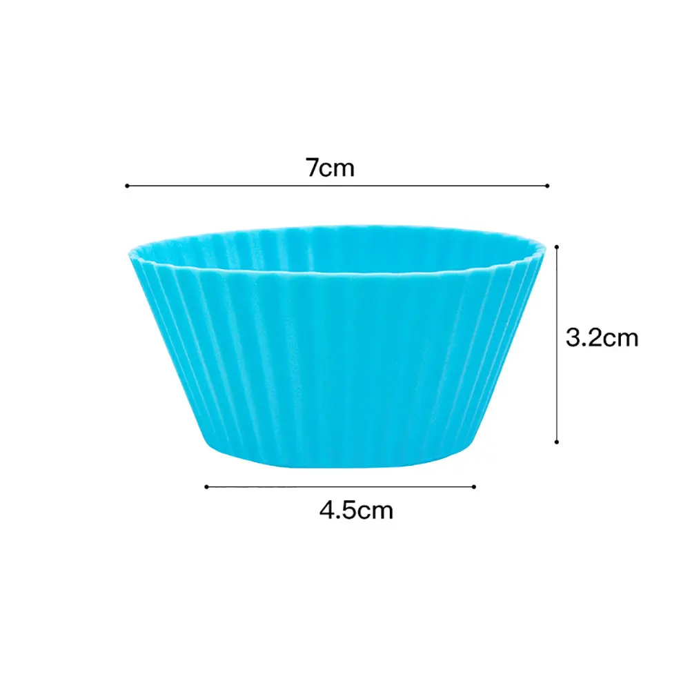 실리콘 케이크 몰드, 원형 머핀 컵케이크 베이킹 몰드, 주방 요리 제빵기, DIY 케이크 장식 도구, 11 가지 색상, 1PC