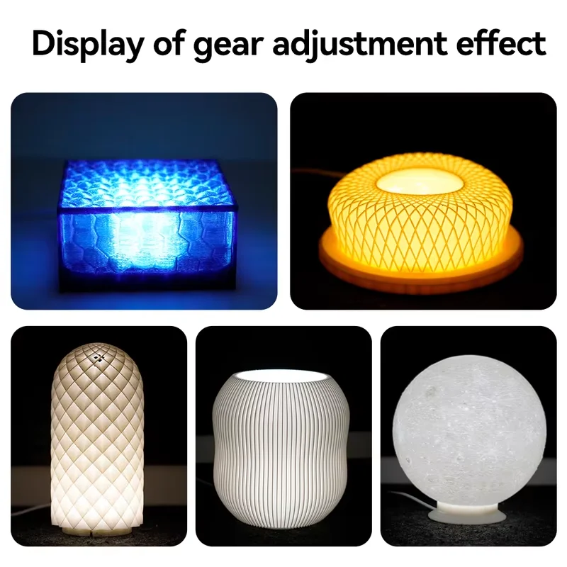 3D Printing DIY Model LED Lamp Kit With Adjustable Switch,3d Printing Parts Fit Cylindrical ball lamp, NOT include Print Part