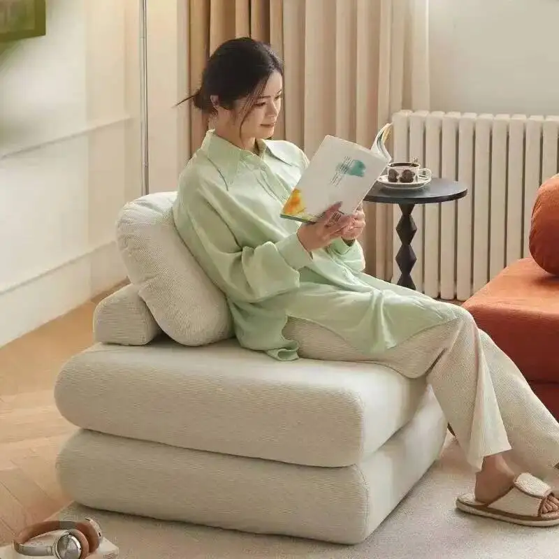 Comfortable Room Sofa Morden Folding Sofa Bed Fabric 1-person Tatami Living Chair Disassemble and Wash Living Room Furniture