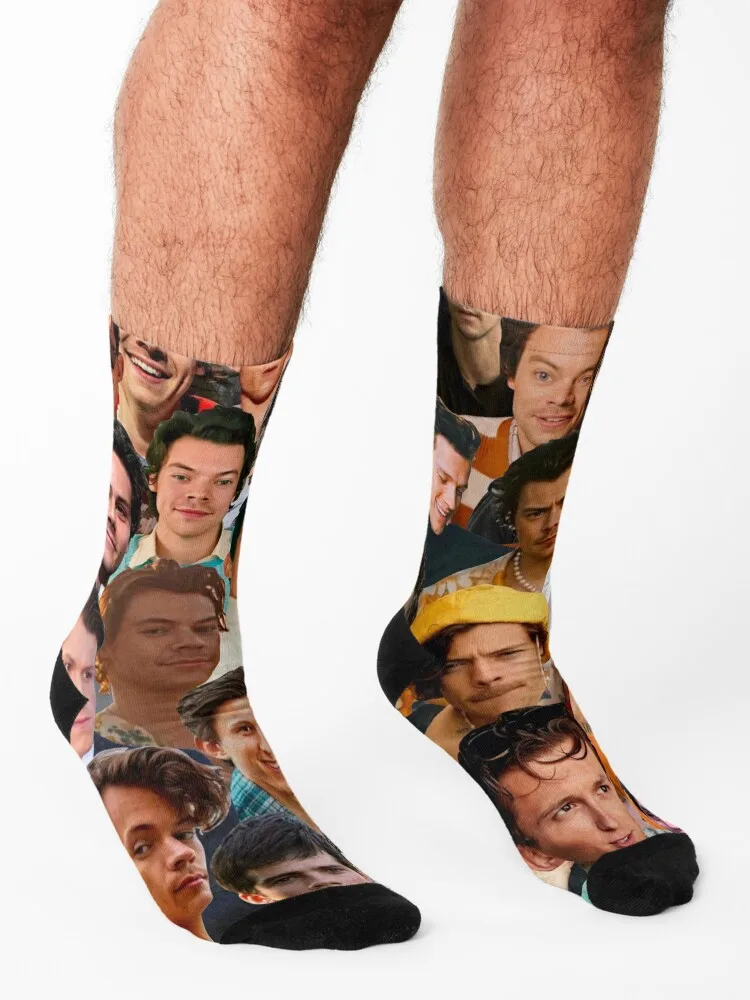 Renae Custom Photo Collage Socks Crossfit football cotton cool Socks Women's Men's