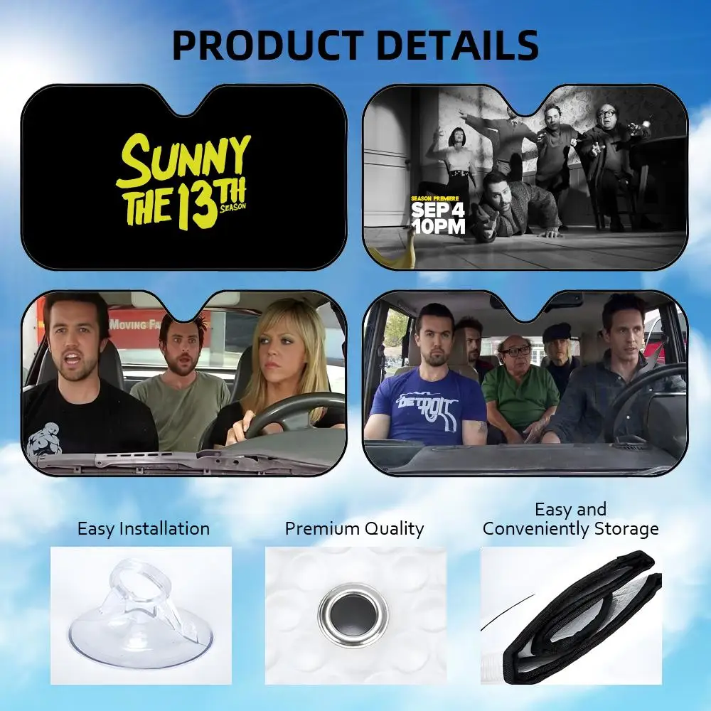 

It S A-Always Sunny Sun Visor Reusable Aluminum Foil Car Windshield Sun Visor UV Protector Heat Insulation Cover Shade