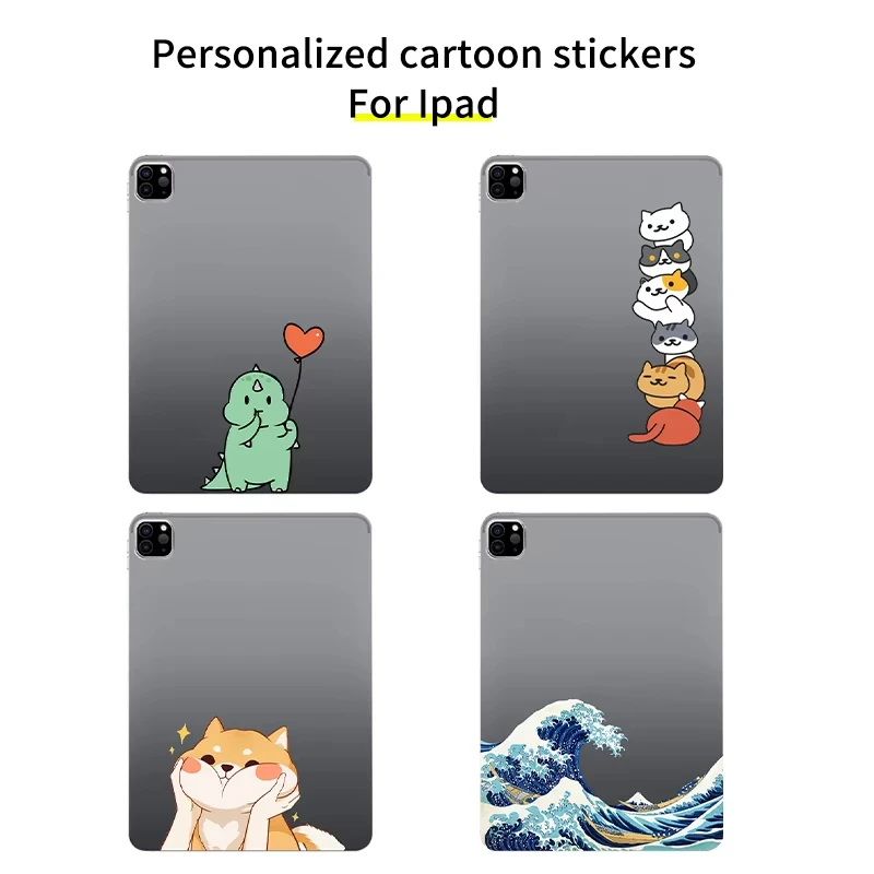 

Transparent Skin Sticker for 2025/2024 iPad Pro/Air M4 M3 M2 11/13in Cartoon Anti Scratch Skin Sticker Film iPad A16 mini A17