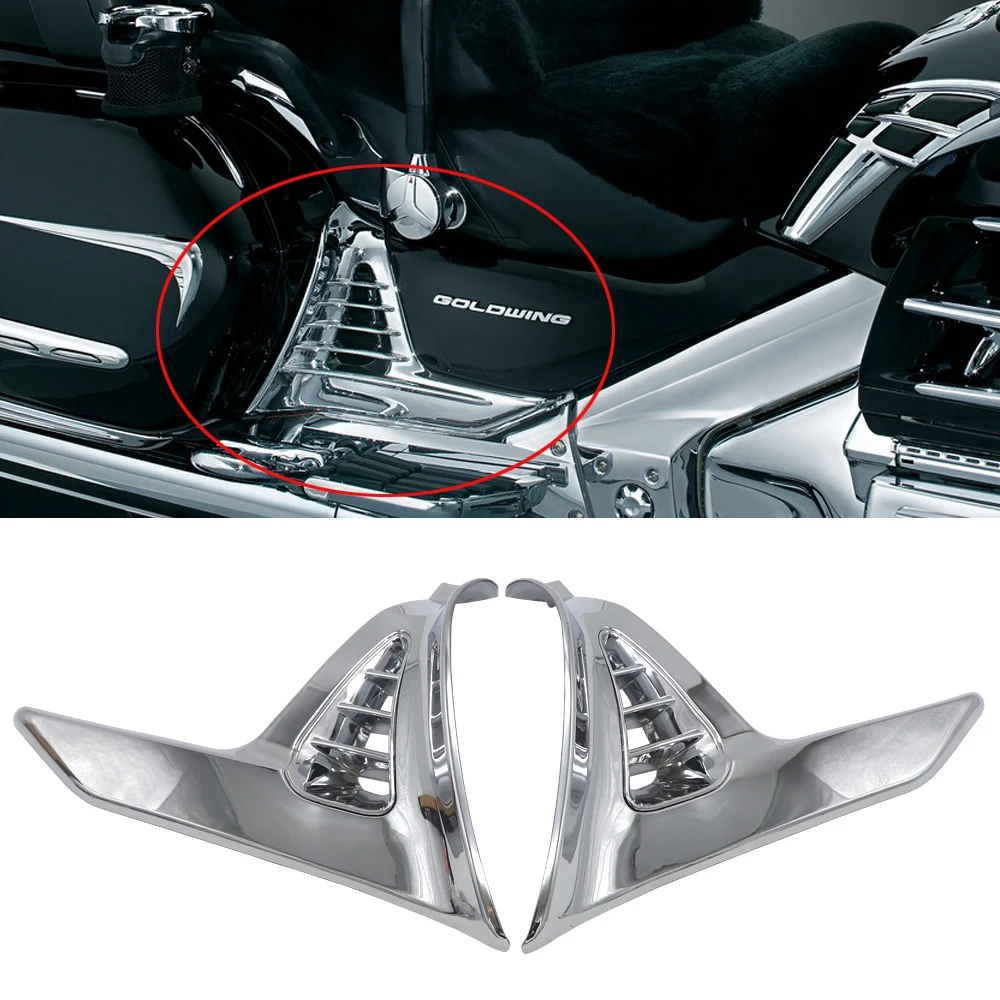 Chrome Left Right Motorcycle Parts Modified accessories For Honda GoldWing GL 1800 GL1800 Chrome Triangle Cover