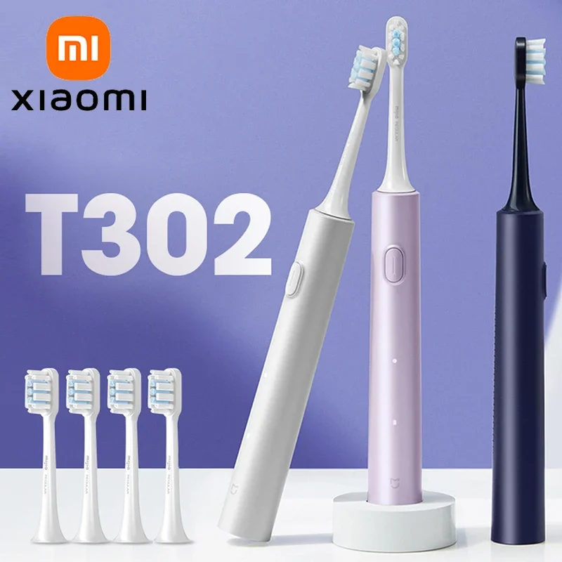 XIAOMI MIJIA Electric Sonic Toothbrush T302,Battery life 150 day,4 Modes With 4 Brush Head,USB Rechargeable Toothbrush Whitening