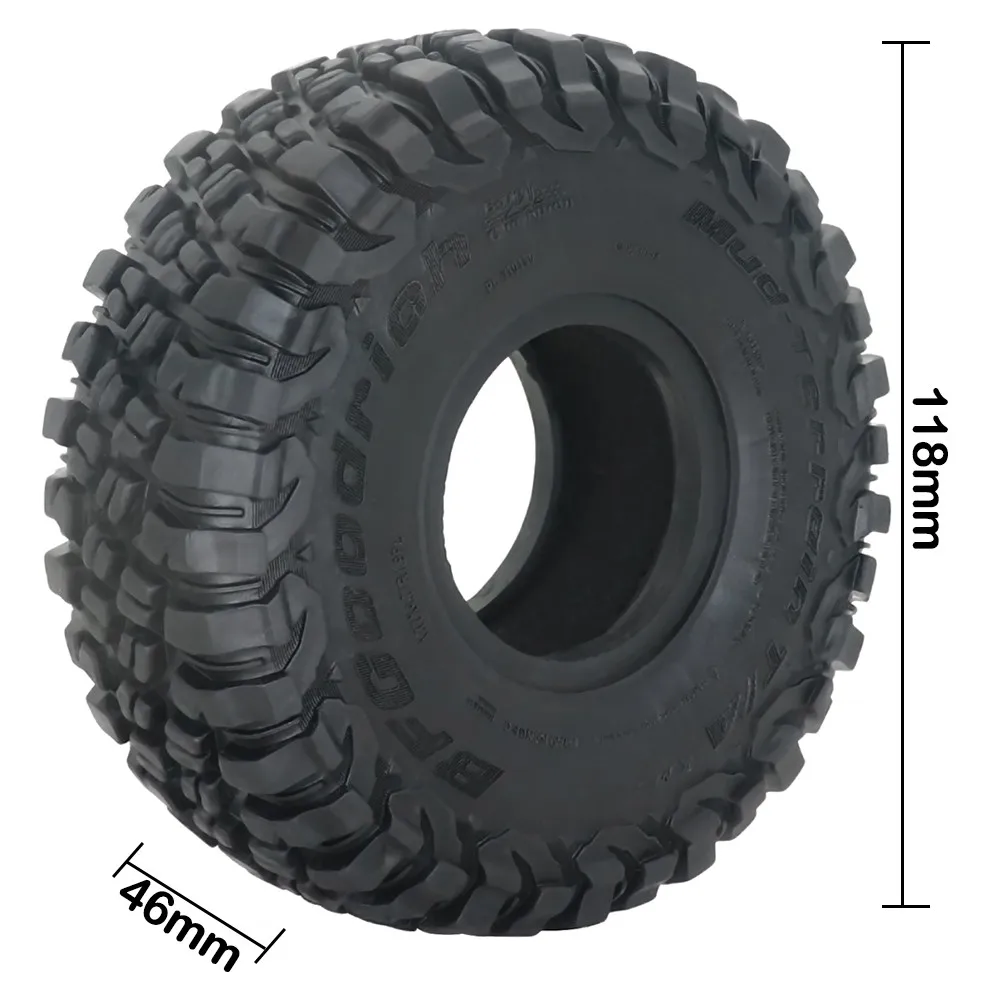 4 Stück 1,9 Zoll 118 mm Gummireifen für 1/10 Rock Track Redcat Scx10 Ii Axial 90046/90047 Rc4wd Yikong D90 Trx4 Trx6 Rc Autoreifen – Detail 1