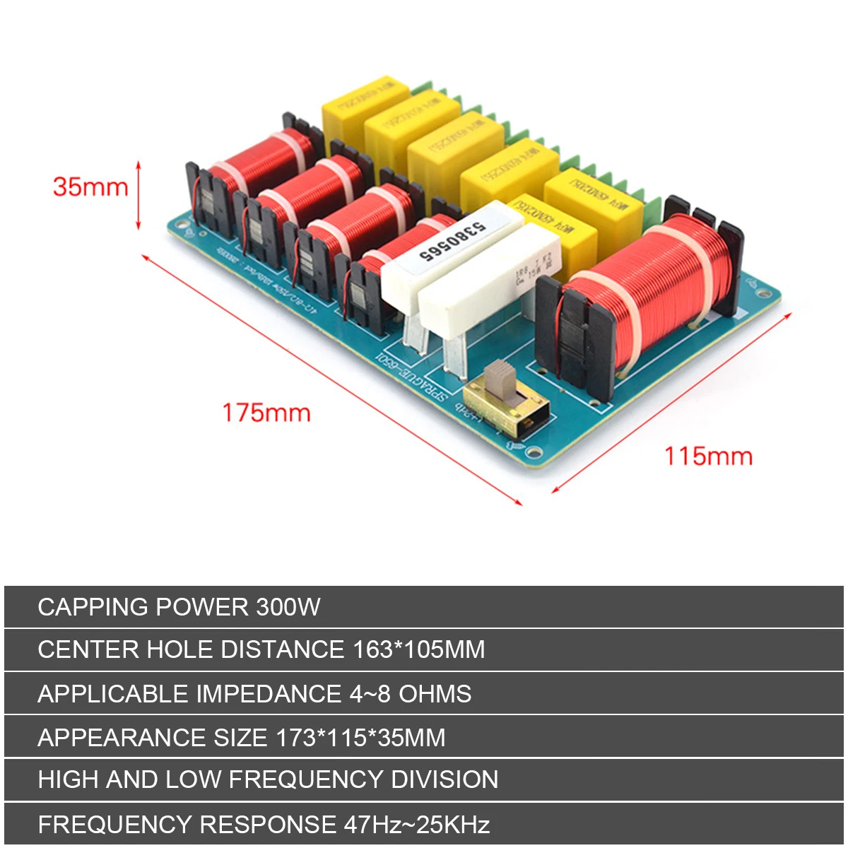 Высокомощный Профессиональный фильтр-делитель частоты с независимыми динамиками