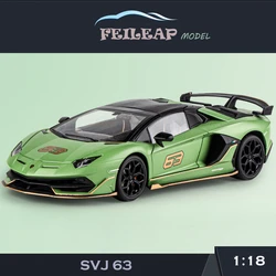 Simulation 1:18 Scale Lamborghini Aventador SVJ63 Alloy car Model Diecast Sports Car Toy for Boys Collective Miniature Voiture