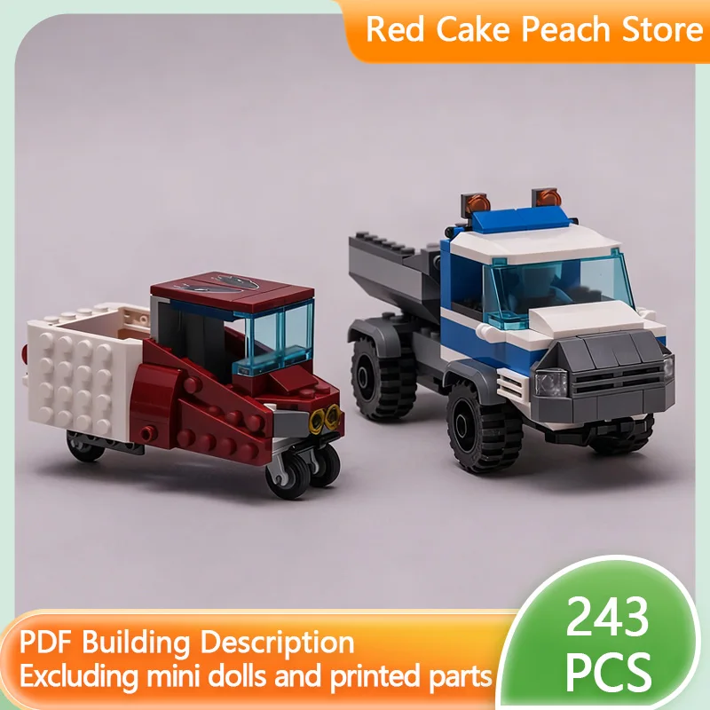 

Модель городской автомобиль MOC, строительные кирпичи, легкий транспортный транспорт, пакет, модульная технология, детские праздничные подарки, сборка игрушек, костюм