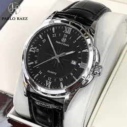 Men's Watch Light Luxury Brand Business Simple Leather Strap Waterproof Male Fashion Quartz Watches