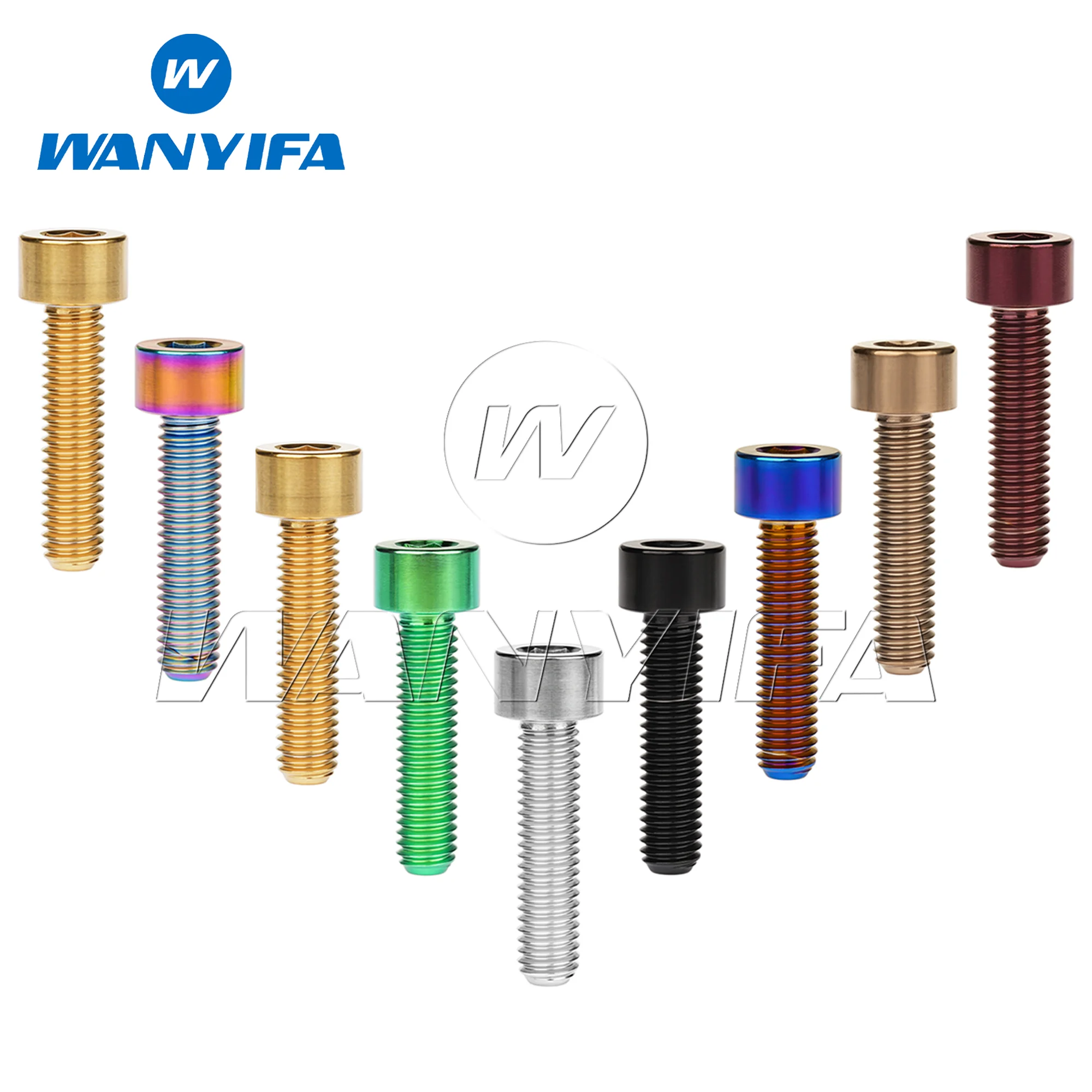 Wanyifa Titanium Bolt M3 M4X6/8/10/12/15/18/20Mm Hexagon Head Cap Screw with Column Head for Model Aviation