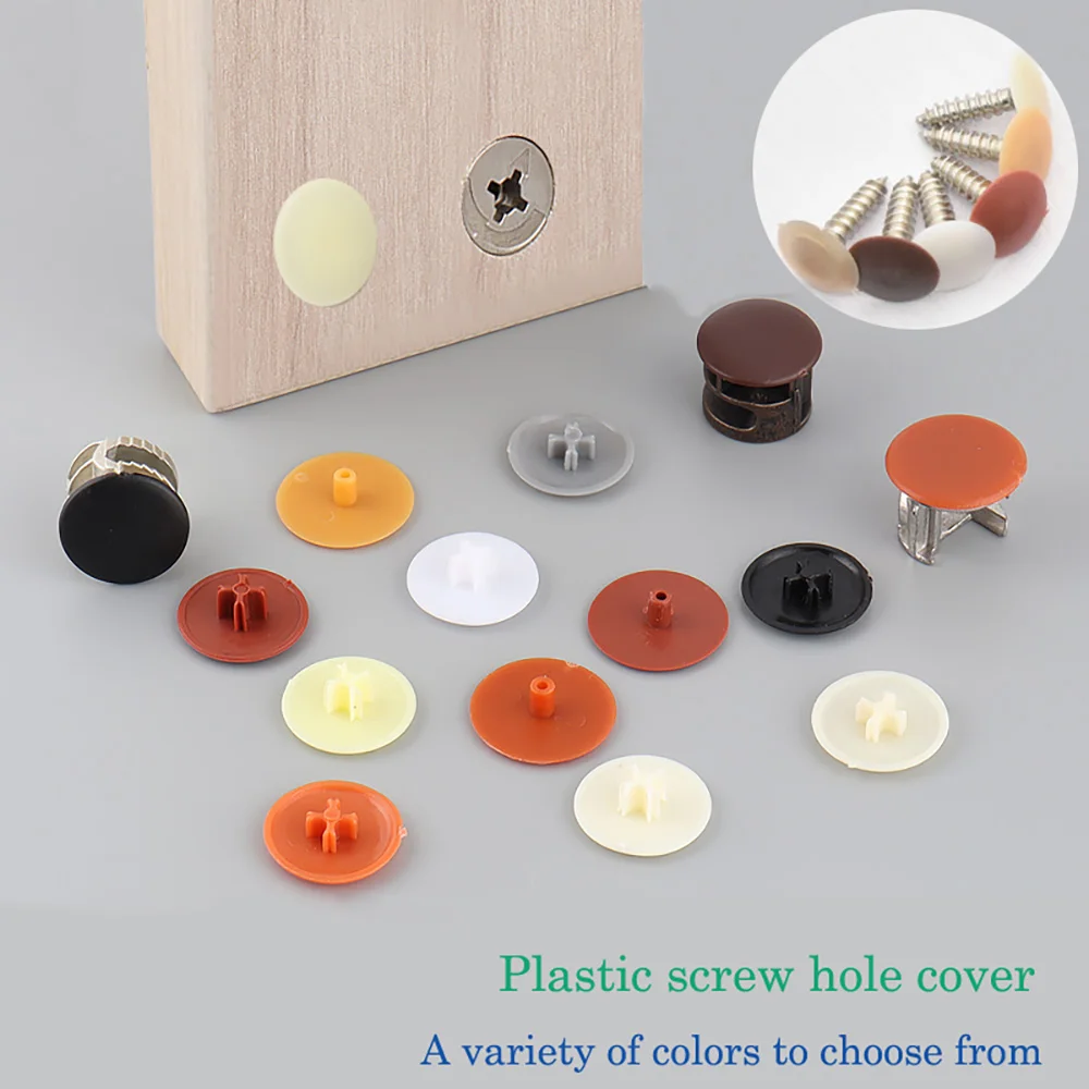 3 In 1 Plastic Screw Decor Cover Caps 100pcs Phillips Flat Head Bolt Protective Lids Desk Chair Assembly Replacement Parts