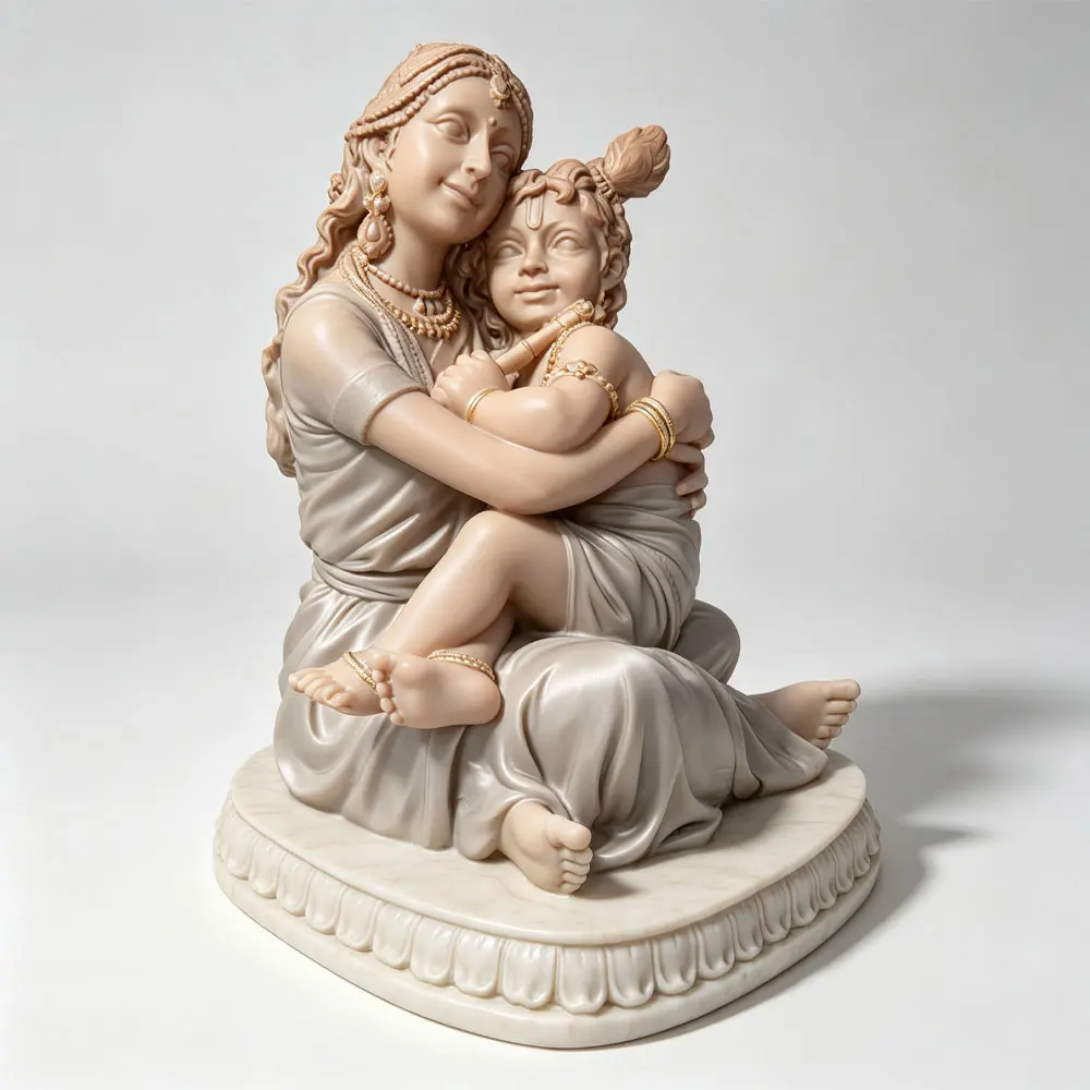 1/24/12/6 Indian style loving mother with child, miniature resin model kit, GK mini 3D printed gray model statue, unpainted