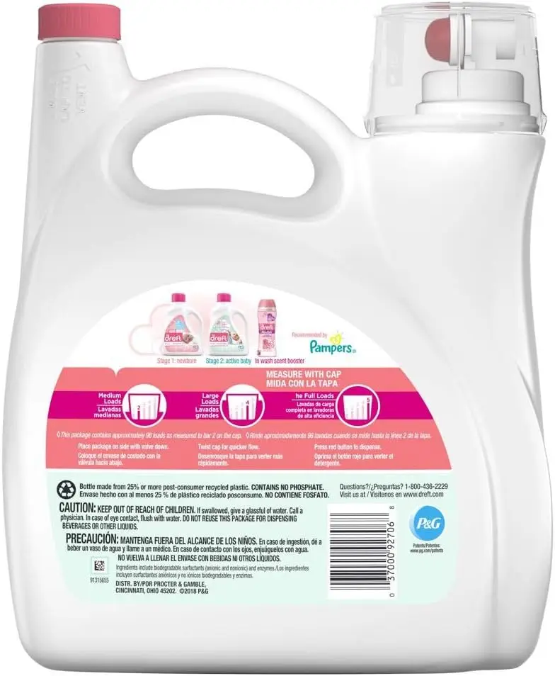 

Stage 2: Active Baby Laundry Detergent, 96 uses, 150 fl oz