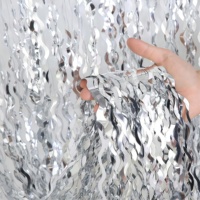 1/2pcs Disco Party Background Wedding Decoration Foil Fringe Curtain Sequin Bachelorette Photo Backdrop Wall Curtain Birthday