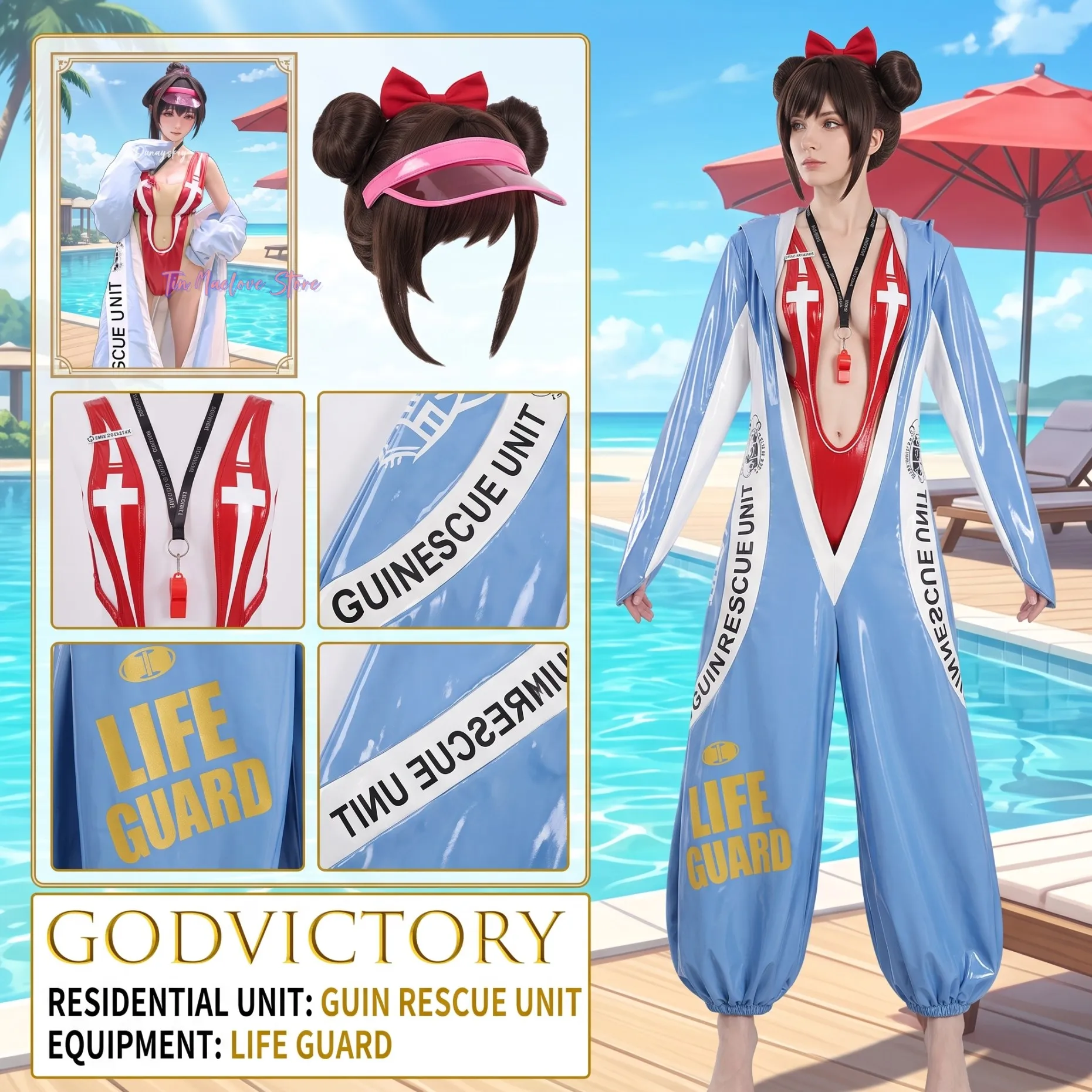 Anime Cosplay Outfits Female - GoddVictory Marciana Swimsuit Cosplay Full Costume