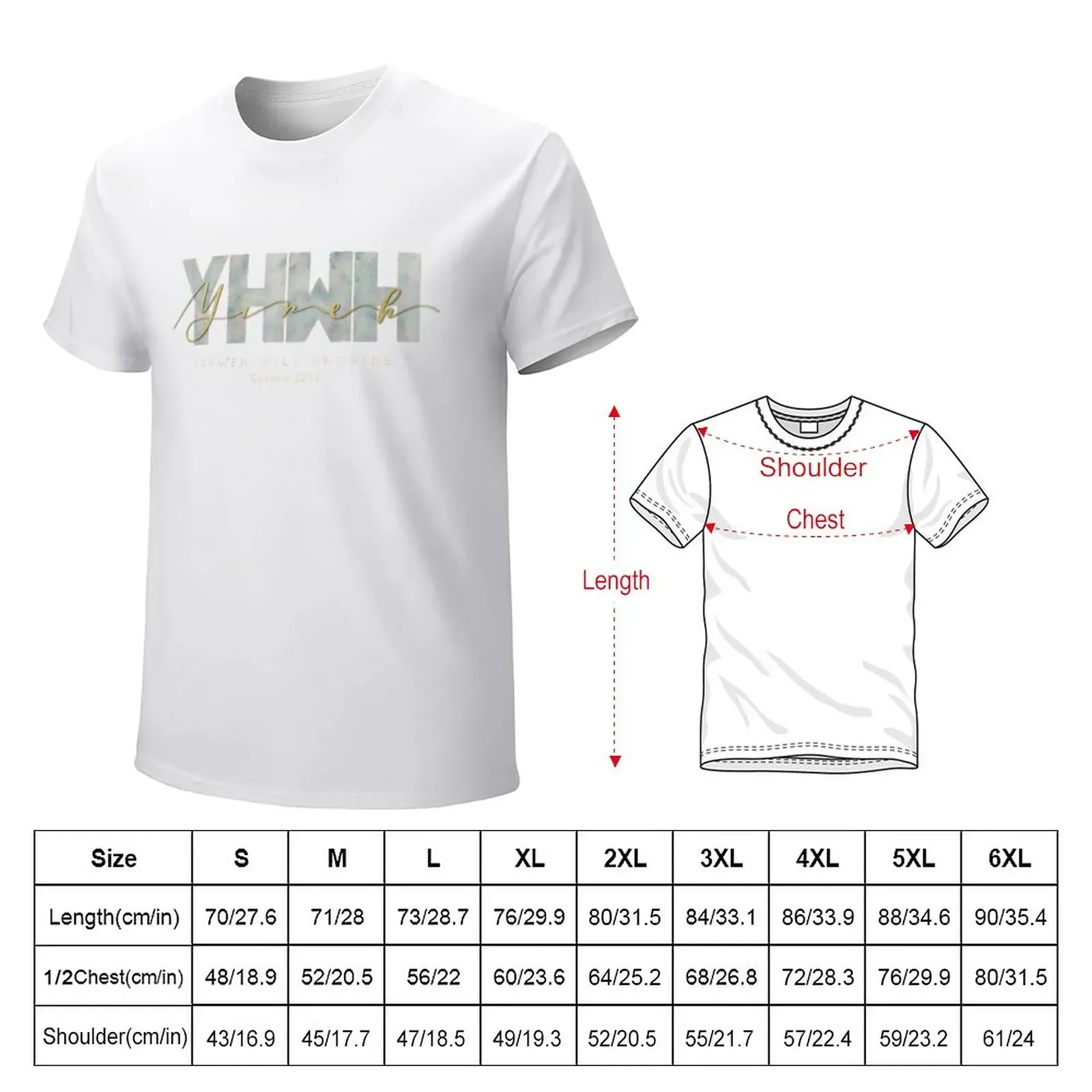 YHWH Yahweh Provides T-Shirt oversized oversizeds cute tops t shirts for men pack