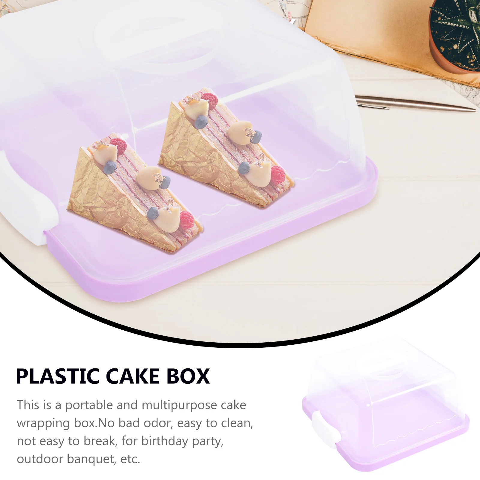 

Plastic Cake Box Clear Airtight Holder Container Thickened Reusable Storage Boxes For Parties Banquets Cake Packaging