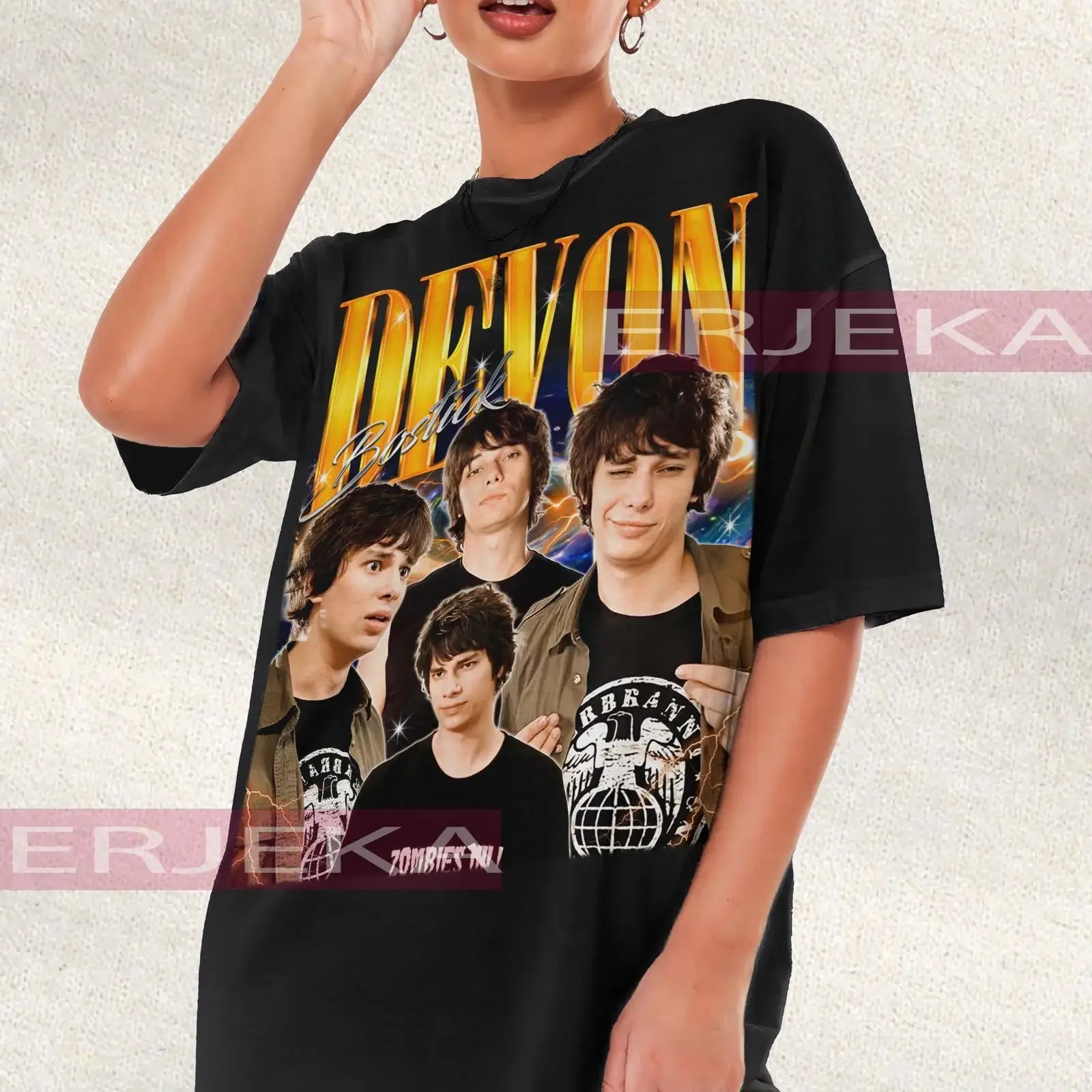 Limited Devon Bostick T Shirt vintage graphic tee unisex for men and woman vintage Washed homme Casual Slightly fashion Soft