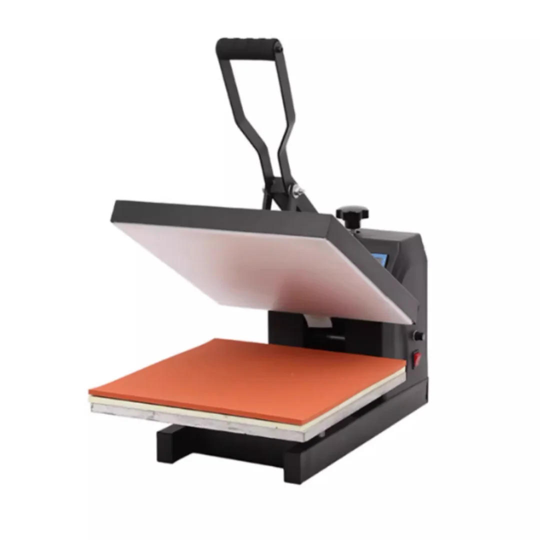 High pressure flat plate manual heat transfer printing machine, jersey T-shirt clothing hot lining printing machine