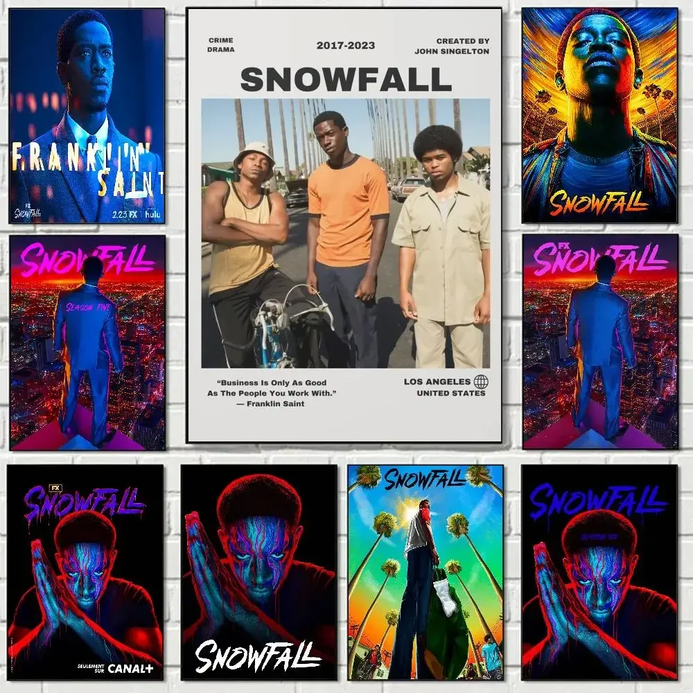 تساقط الثلوج الفيلم لزجة ملصق طباعة A4 A3 A2 جدار ديكور فني لغرفة مكتب هدية لمحبي