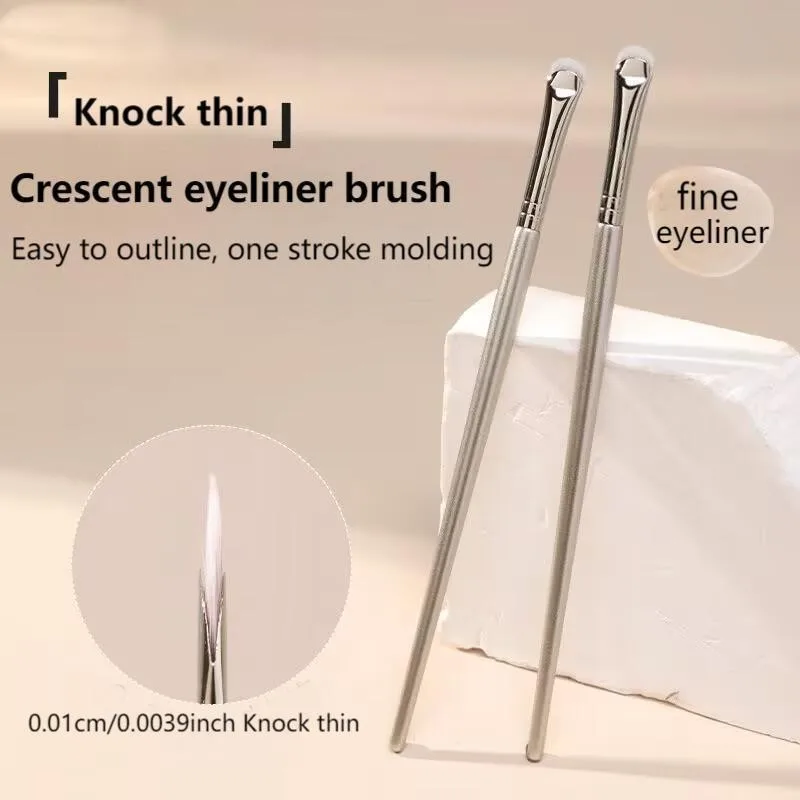 크레센트 아이라이너 브러쉬, 아이고살 브러쉬 하이라이트 브러쉬 아이 다운 투 디테일 아이섀도우 브러쉬 얇은 블레이드 눈꺼풀 메이크업 브러쉬