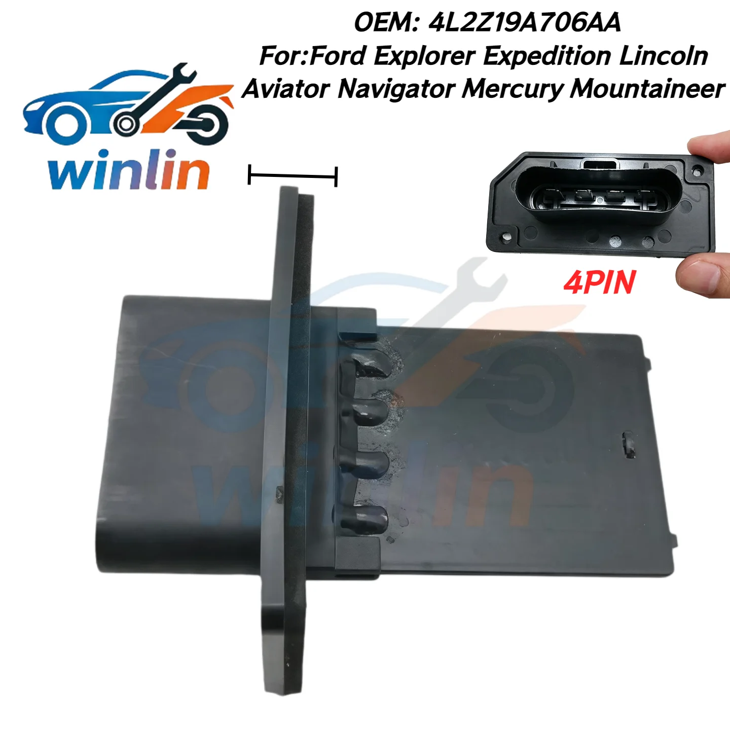 

OEM Blower Motor Resistor Regulator for Ford Explorer Expedition Lincoln Aviator Navigator Mercury Mountaineer 4L2Z19A706AA