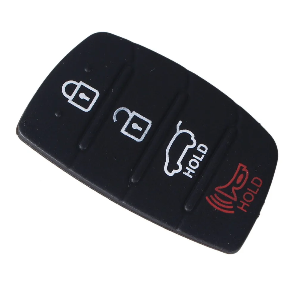 KEYYOU Soft Silicone Key Button Pad Car Remote Key Shell Key Case Cover For Hyundai HB20 SANTA FE IX35 IX45 3 4 Buttons