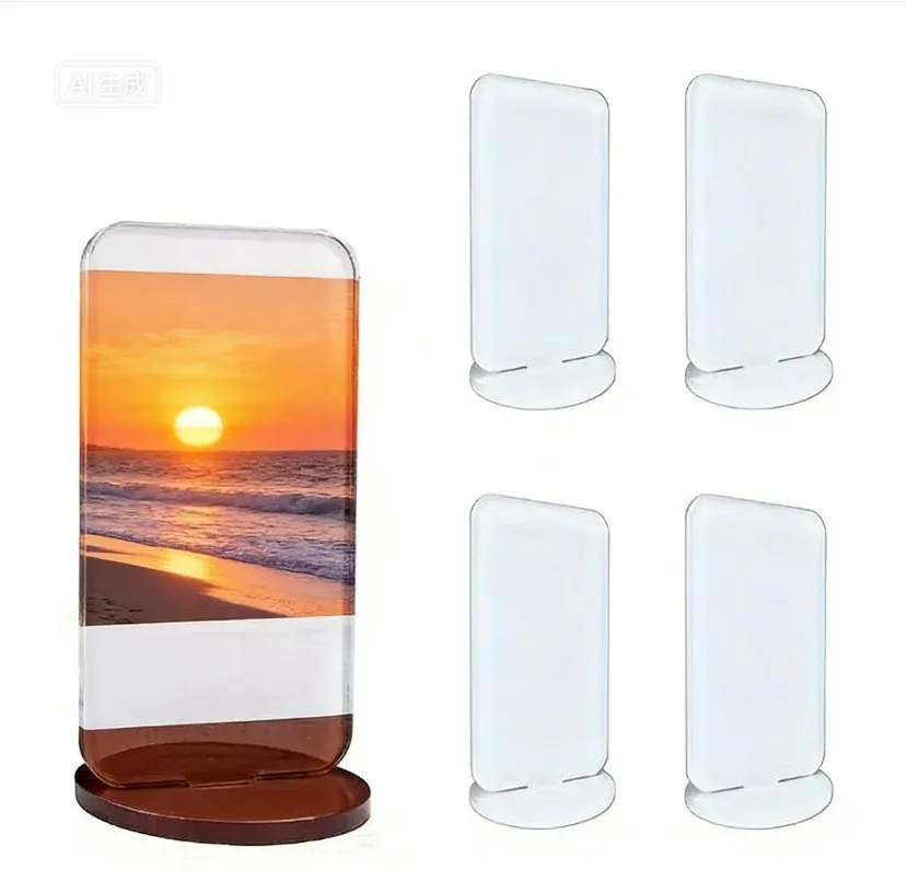 4pcs White Sublimation Display Stand For Heat Transfer Desktop Home Decor Ornament DIY Craft Supplies