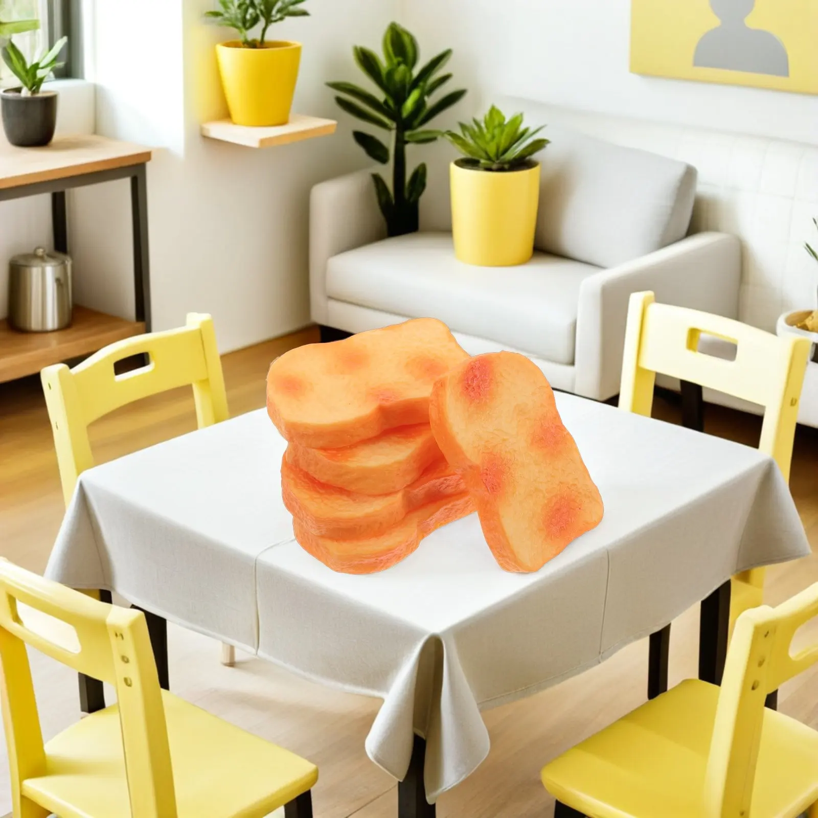 

10 шт. реалистичных муляжей хлеба: имитация тостов для фотосессий, декора миниатюрной кухни, игр в пекарню