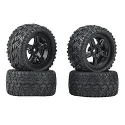 4Pcs Rubber Tires Tyre Wheel P6973 for Remo Hobby Smax 1621 1625 1631 1635 1651 1655 1/16 RC Car Upgrade Parts