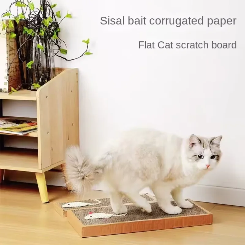 3 pieces of replaceable cat scratching board, indoor cat scratching board, cat scratching post, cat toy, sisal mouse