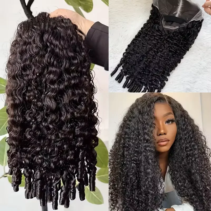 Burmese Curly Human Hair 13x6 13x4 Transparent HD Lace Front Wig 7x6 HD Lace Pre Plucked Wig For Women 40 42 Inches Remy Hair Natural Color Wigs - view 2