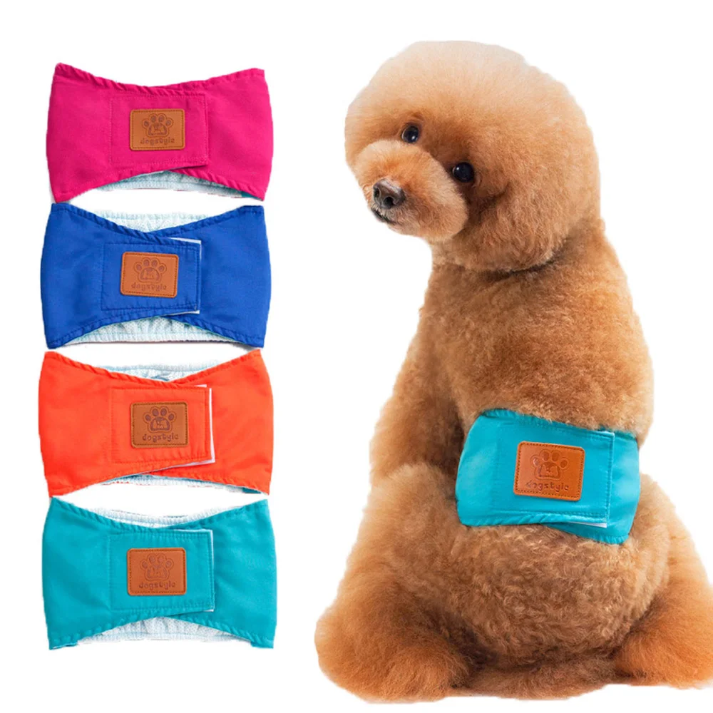 Cotton Reusable Nappy For Male Dog Menstruation Diaper Dog Panties Belly Wrap Band Pet Short Physiological Underwear