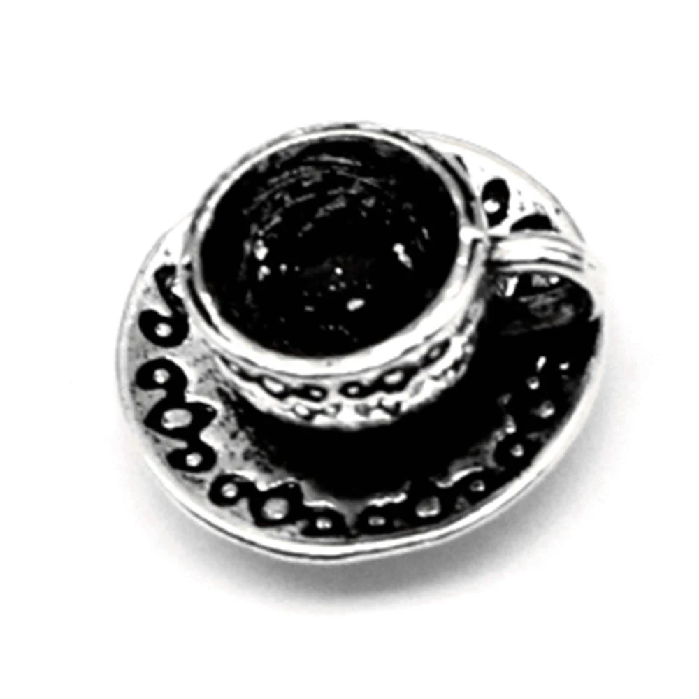 5pcs 8x14x14mm Coffee Cups Charms Women Pendant Accesori Cute Jewelry Antique Silver Color