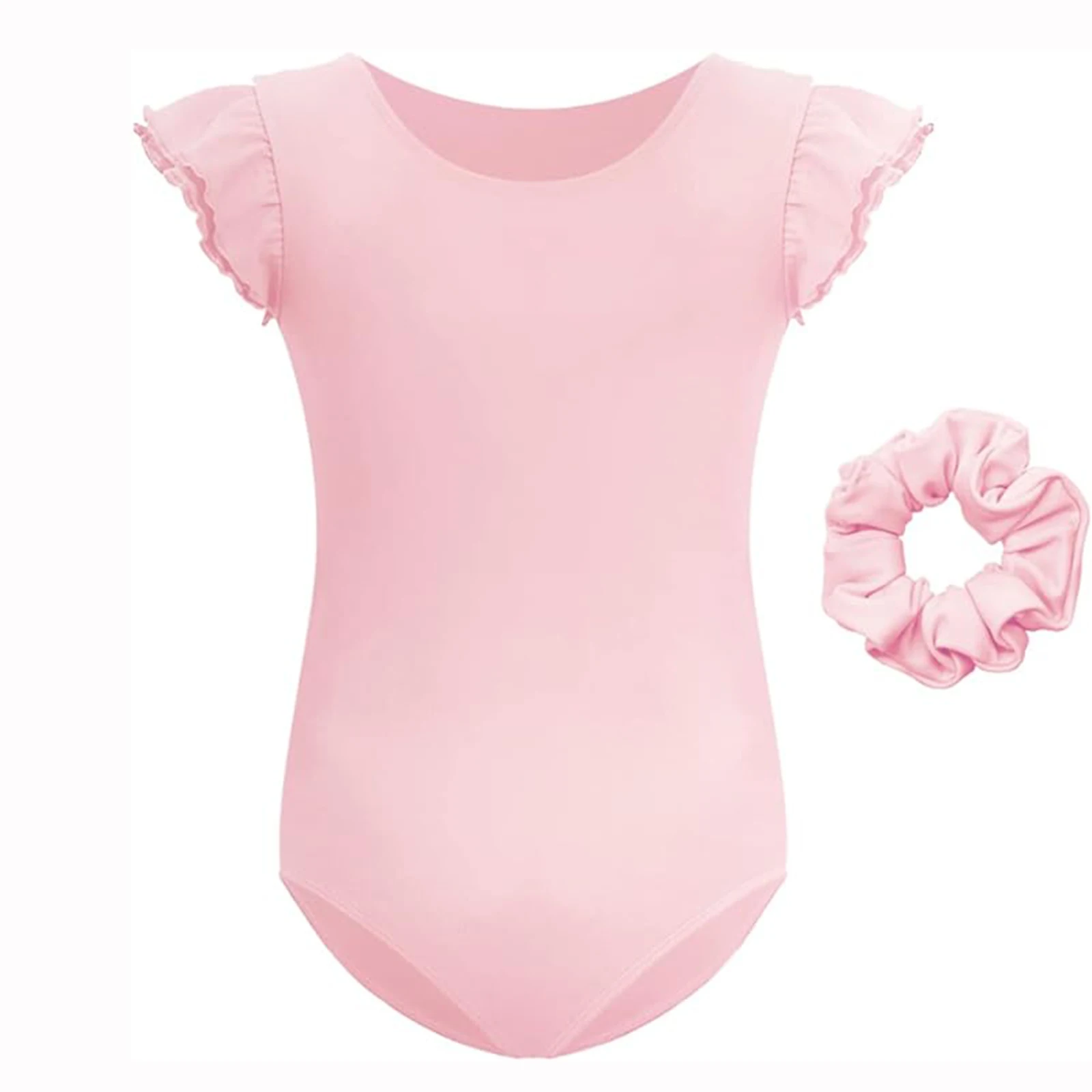 

Женское трико с коротким рукавом и оборками