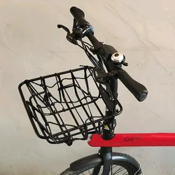 Electric Bicycle Front Basket Folding Bike Universal Front Basket Carrier Metal Basket Screw Fixed Front Basket Durable Cycling