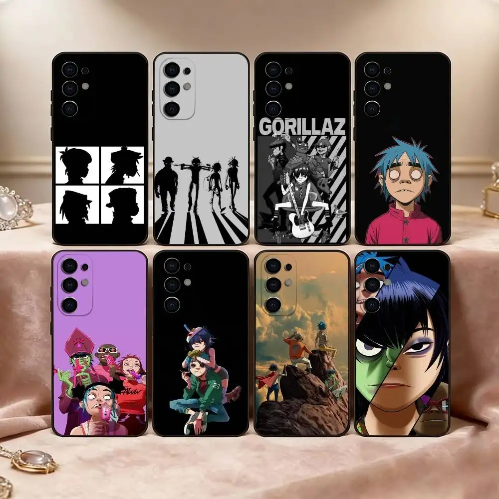 Rock Band G-Gorillaz gift Phone Case For Samsung S25,S24,S21,S22,S23,S30,Ultra,S20,Plus,Fe,Soft Silicone Black Cover