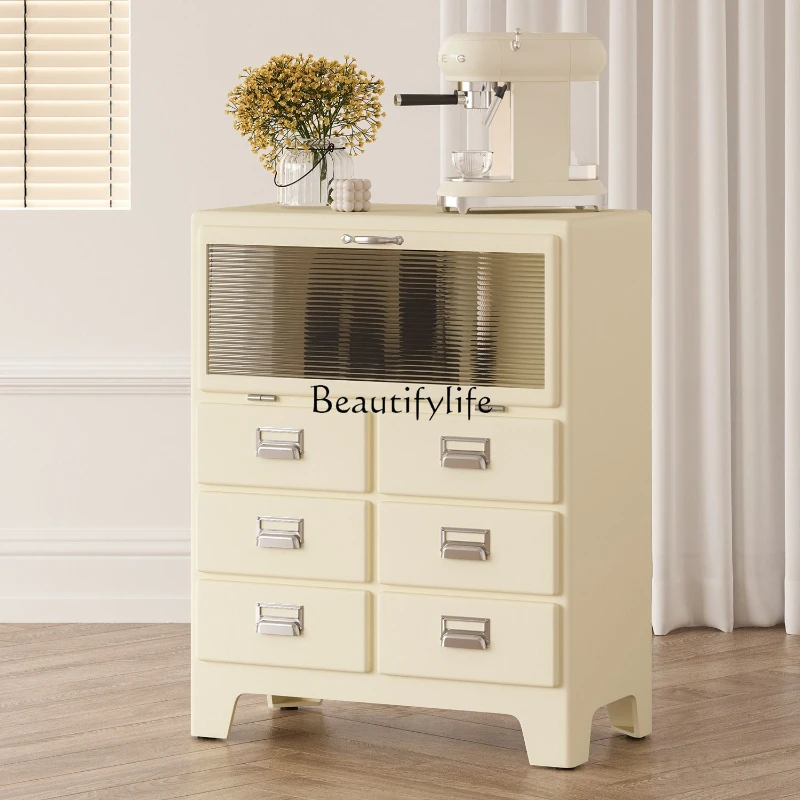 

Classic Design Style Multi-Commode Restaurant Dining Side Glass Solid Wood Cabinets