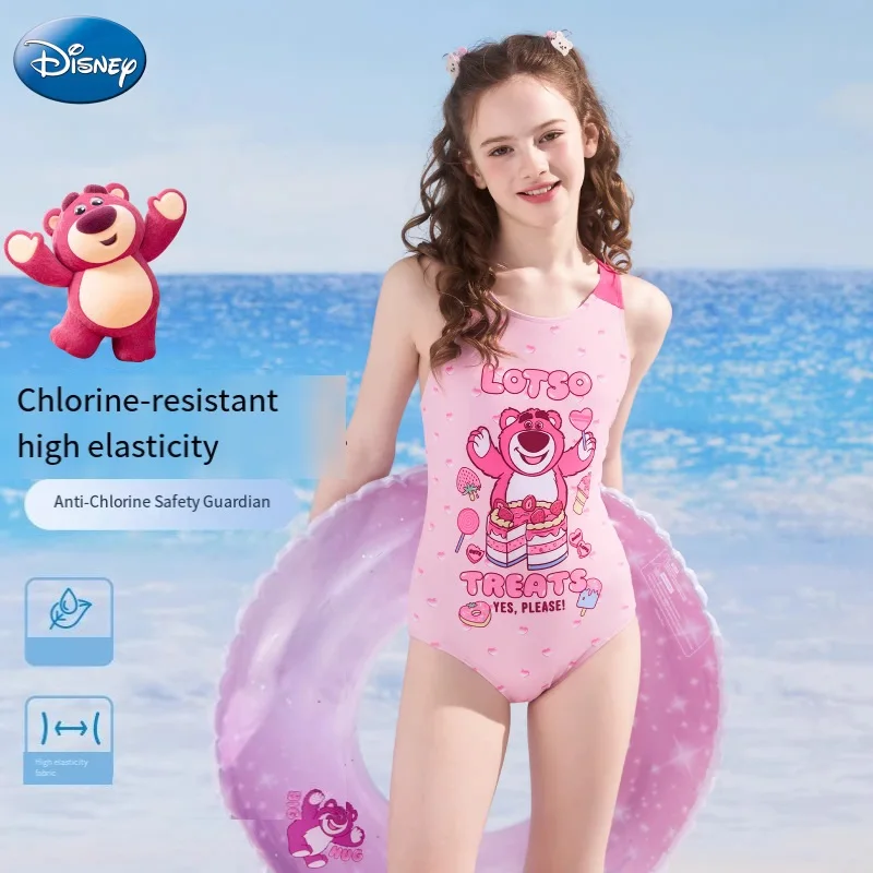 

Lotso Cartoon Swimsuit Cute Girl Even Body Triangle Disney New Professional Swimming Training Quick Drying No Peculiar Smell
