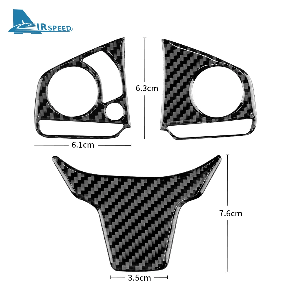For Honda Civic X 10th gen 2016 2017 2018 2019 2020 2021 Real Soft Carbon Fiber Sticker Steering Wheel Interior Trim Accessories view 5