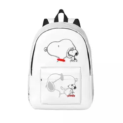 Mochila de desenho animado ao ar livre para estudante, mochila de negócios para homens e mulheres, amendoim fofo, bolsa de ombro, moda