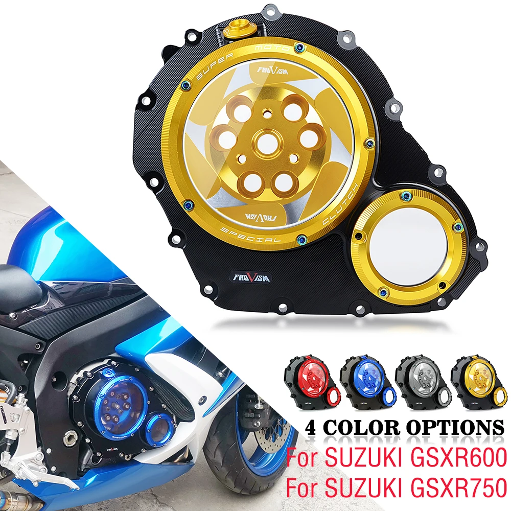 GSXR600 GSXR750 GSXR 600 Motorcycle Waterproof Engine Clear Clutch Cover Protector Guard for Suzuki GSXR600 GSXR750 2006-2020