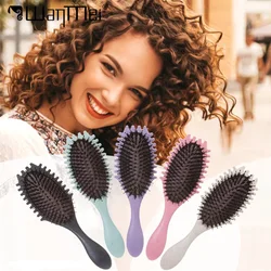1pcs Curl Styling Tangled Boar Bristle Hair Comb Massage Comb Detangle Hair Styler Shaping Defining Salon Barber Styling Tool