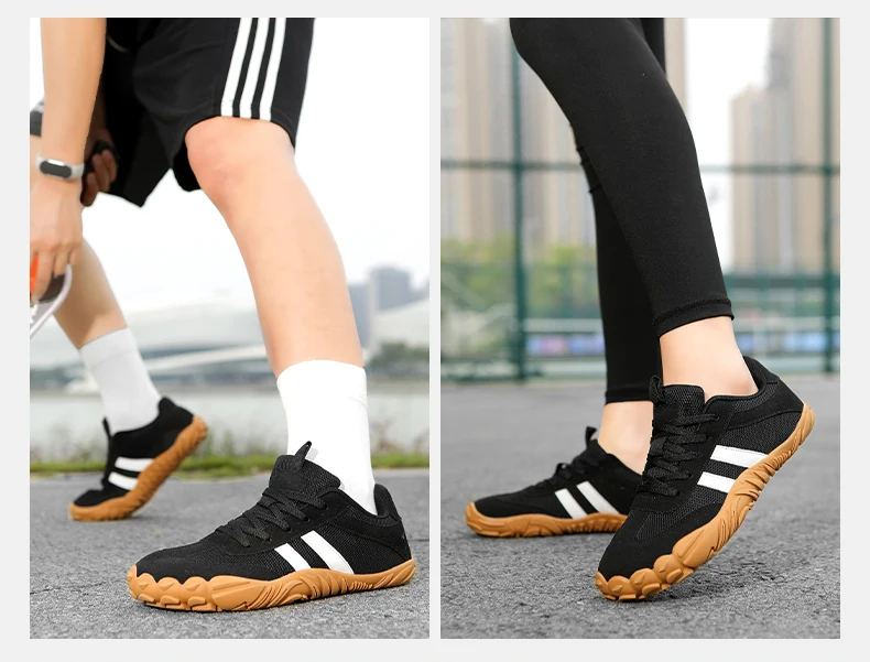 Unisex Barfußschuhe mit breiter Zehenbox – Zero Drop Minimalistische Retro-Sneaker für Herren und Damen – Rutschfeste Outdoor-Walkingschuhe – Neue Freizeitsneaker – Detail 9