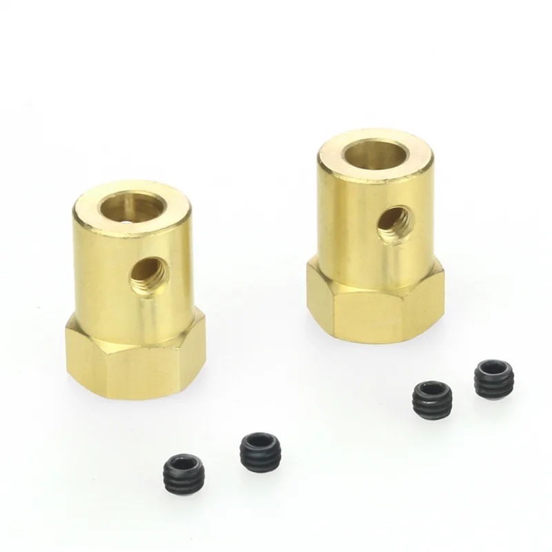 12 Uds. Adaptador hexagonal de cubo de rueda combinador de latón de 5Mm a 12Mm para WPL B14 B16 C14 C24 MN D90 D91 MN99S RC piezas de mejora de coche-AB01