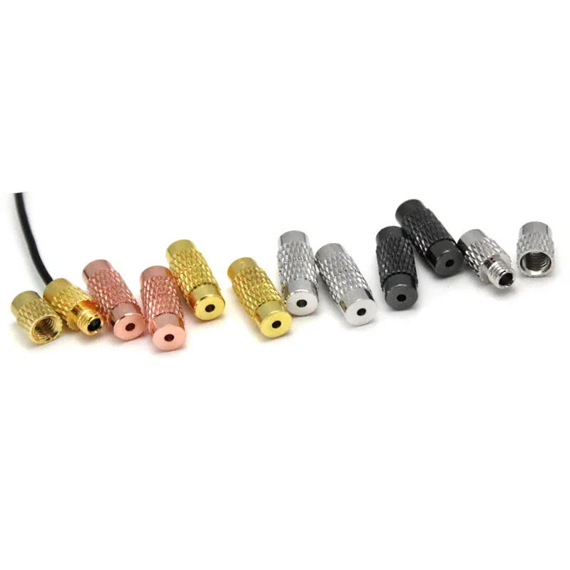 20-50PCS/Lot Brass Screw Clasp Closure Fastener Lock Jewelry End Tip Caps For DIY Bracelet Necklace Making Supply Accessories